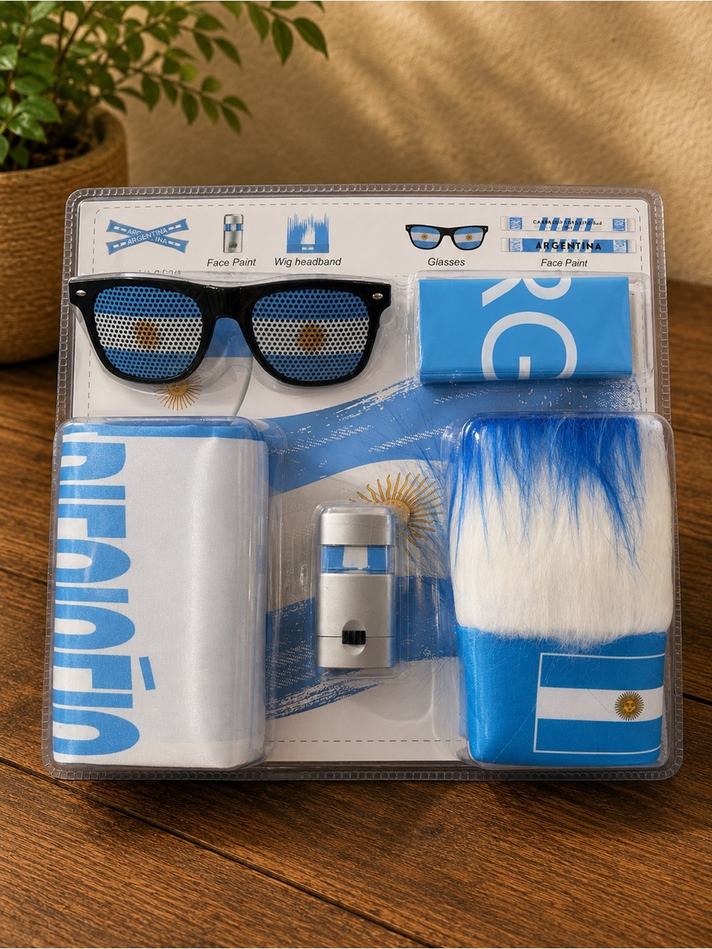 Argentina Fan Pack Sunglasses and Accessories - Blue & White